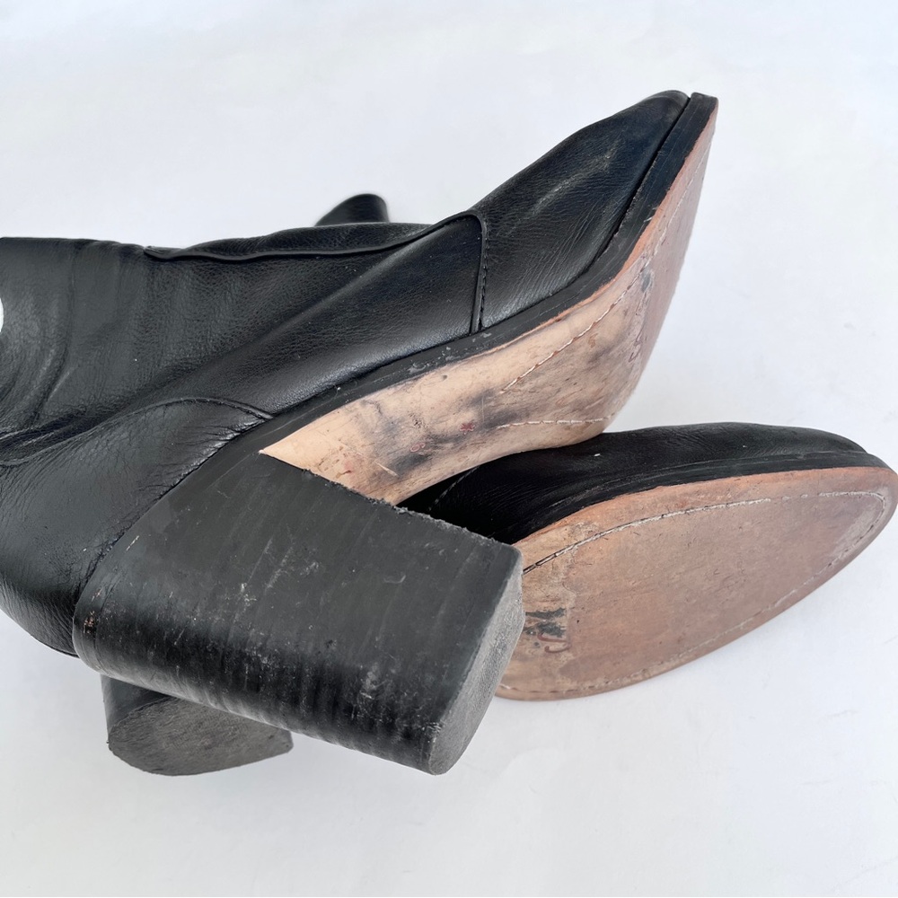 Splendid Black Leather Ankle Boots Size 9.5 - Picture 8 of 11